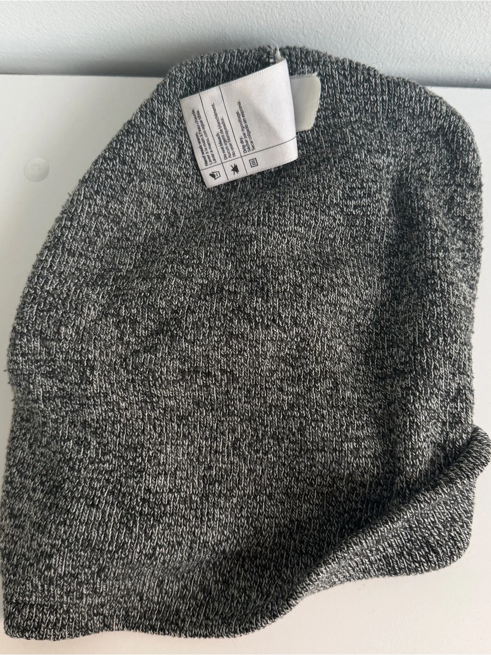 Carhartt Marled Gray Folded Cuff Beanie with Logo Patch one size